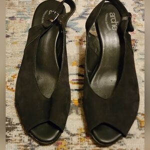 Arche Vtg Black Slingback Women's Shoes, Szie 38